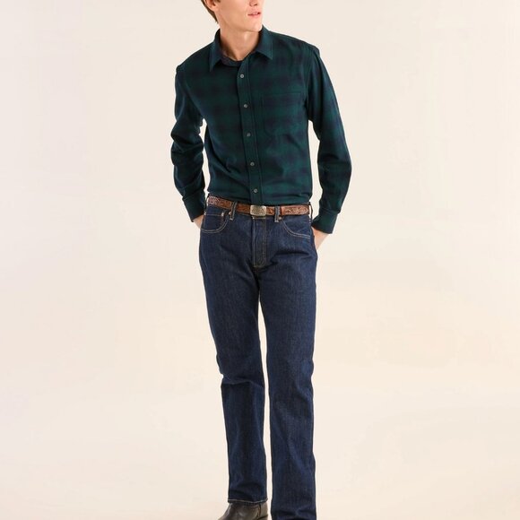 NWT Pendleton Mens Limited USA Plaid Merino Wool Lodge Shirt Large Black Watch - Picture 5 of 8